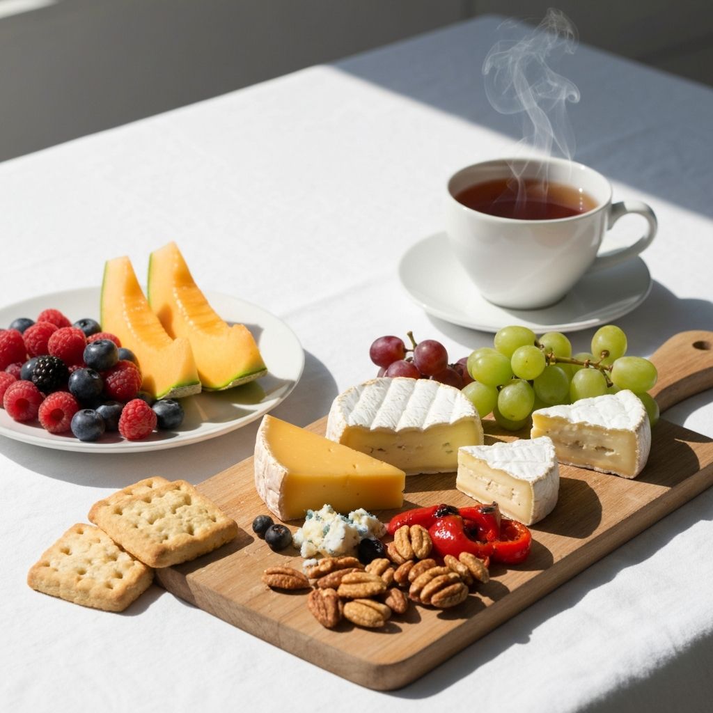 Traditional British snack options with fresh modern presentation